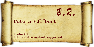 Butora Róbert névjegykártya