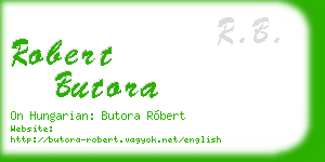 robert butora business card