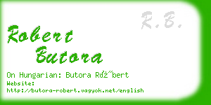 robert butora business card